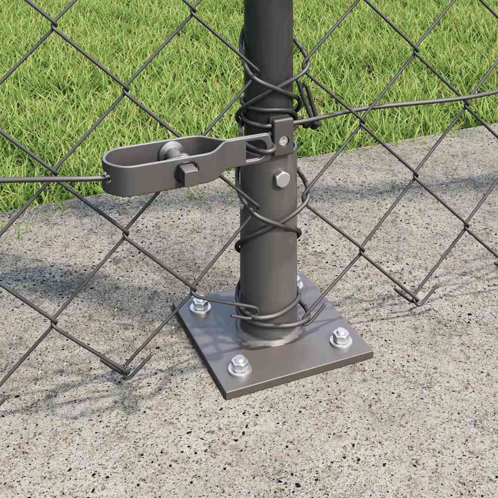 Fence Post Grey 10 x 1.5 m (60 x 60 mm mesh) Steel and PVC