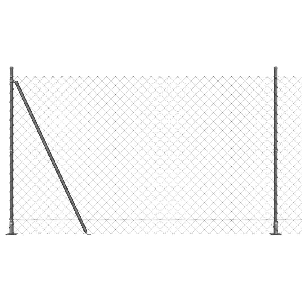 Fence Post Grey 10 x 1.5 m (60 x 60 mm mesh) Steel and PVC