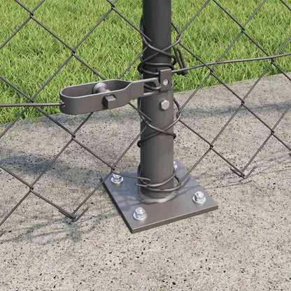 Fence Post Grey 10 x 1.6 m (60 x 60 mm mesh) Steel and PVC