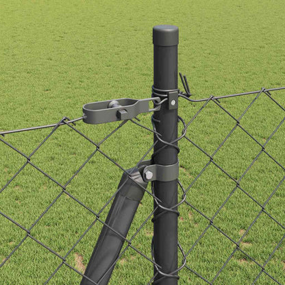 Fence Post Grey 10 x 1.6 m (60 x 60 mm mesh) Steel and PVC