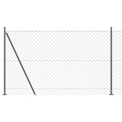 Fence Post Grey 10 x 1.6 m (60 x 60 mm mesh) Steel and PVC