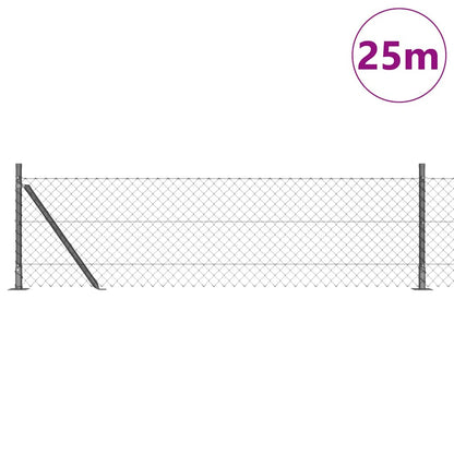 Welded Wire Fence with Concrete Base 25 x 0.4 m (W x H)