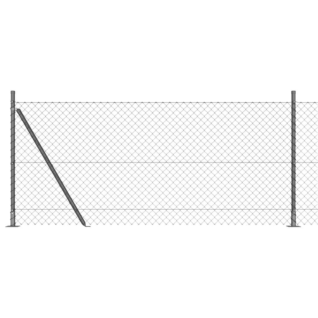 Welded Wire Fence with Concrete Base 25 x 0.8 m (W x H)