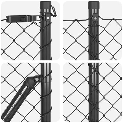 Fence Post Grey 25 x 1 m (40 x 40 mm mesh) Steel and PVC