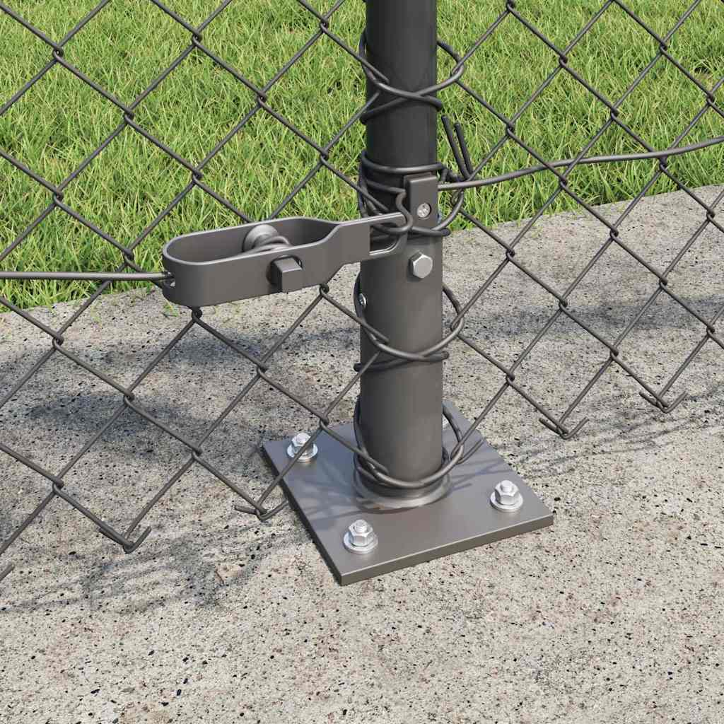 Fence Post Grey 25 x 1 m (40 x 40 mm mesh) Steel and PVC