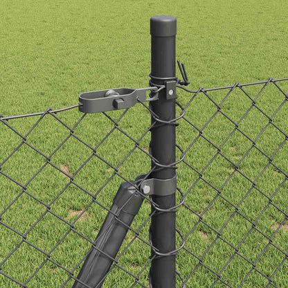 Fence Post Grey 25 x 1 m (40 x 40 mm mesh) Steel and PVC