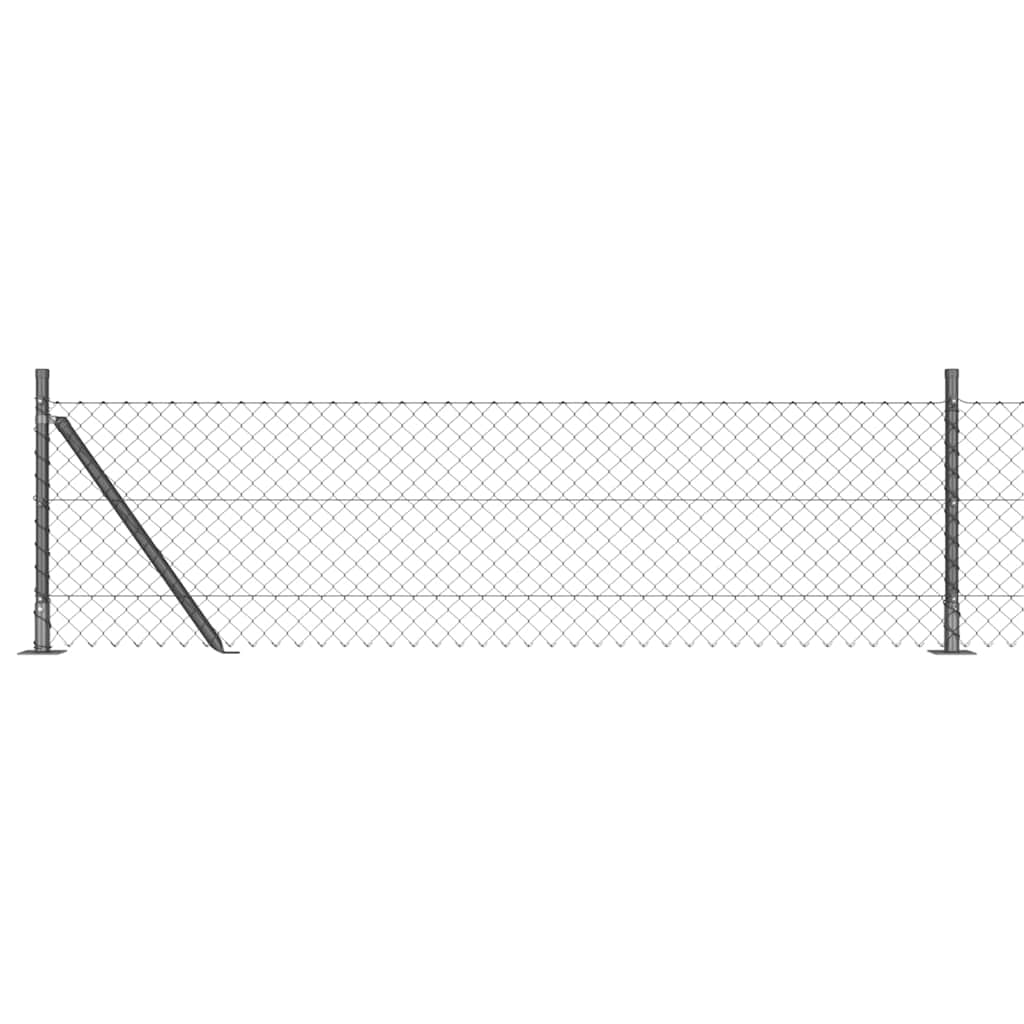 Welded Wire Fence with Concrete Base 25 x 0.4 m (W x H)