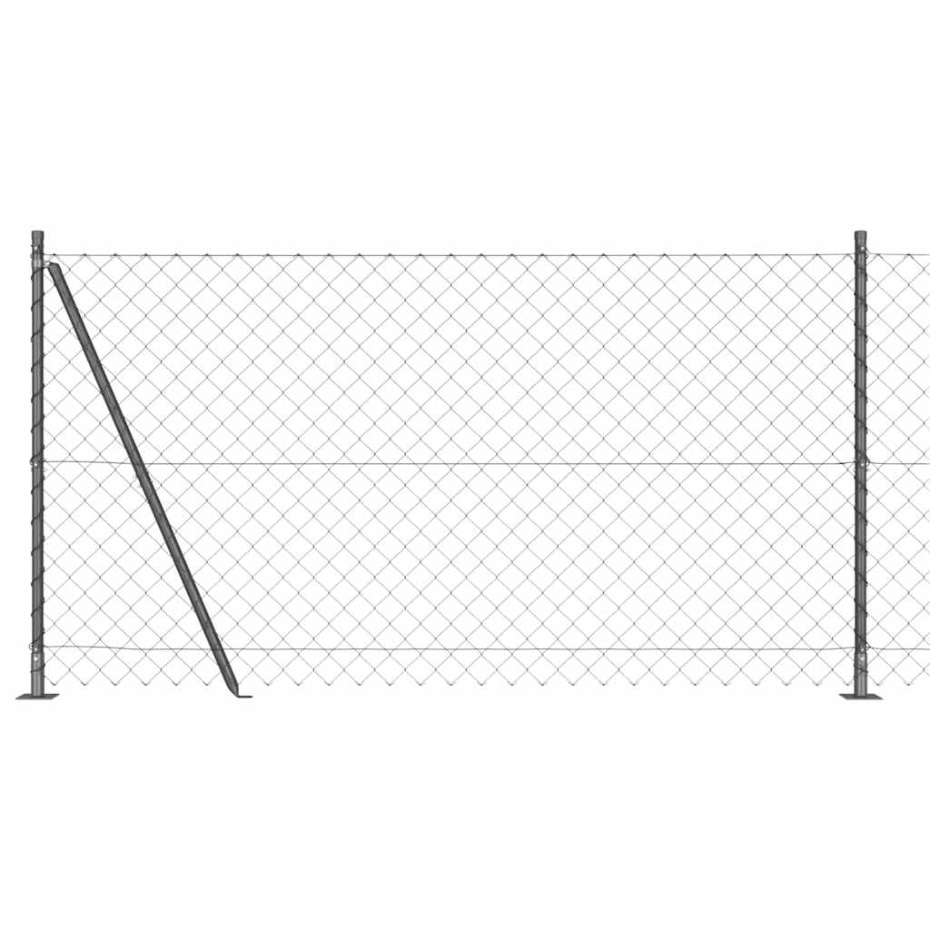 Welded Wire Fence with Concrete Base 25 x 1.2 m (W x H)
