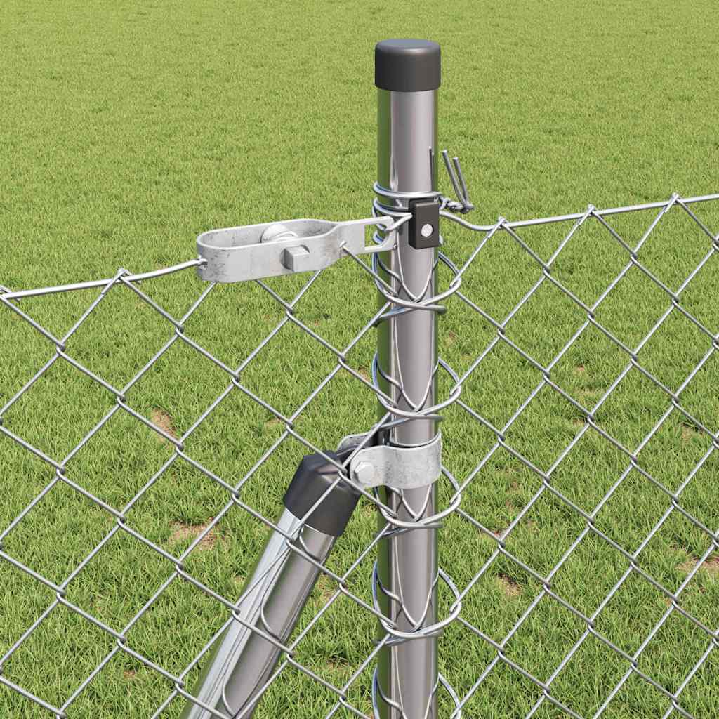 Fence Post Silver 10 x 1 m (40 x 40 mm mesh) Steel