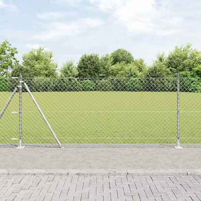 Fence Post Silver 10 x 1 m (40 x 40 mm mesh) Steel