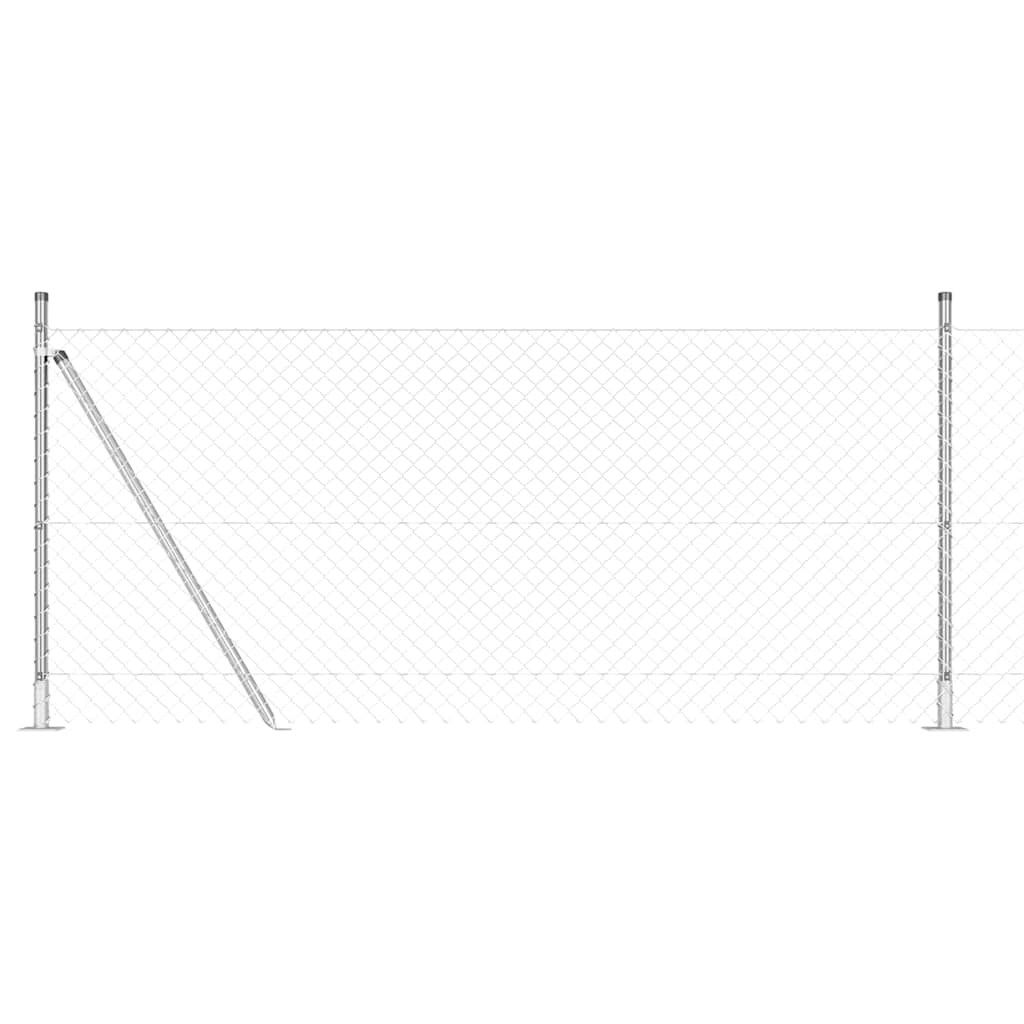 Fence Post Silver 10 x 1 m (40 x 40 mm mesh) Steel