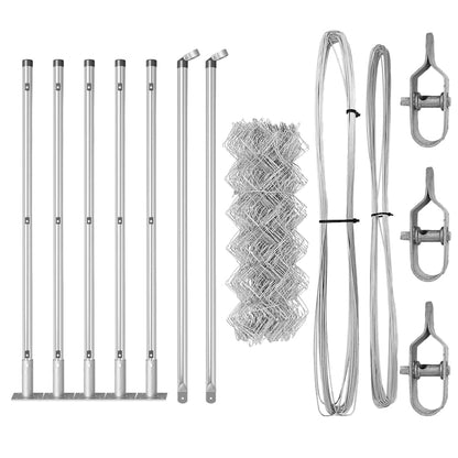 Fence Post Silver 10 x 0.4 m (60 x 60 mm mesh) Steel