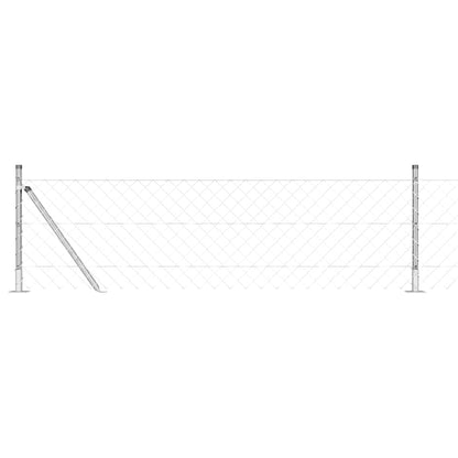 Welded Wire Fence with Concrete Base 10 x 0.6 m (W x H)