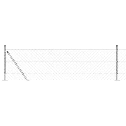 Welded Wire Fence with Concrete Base 25 x 0.4 m (W x H)
