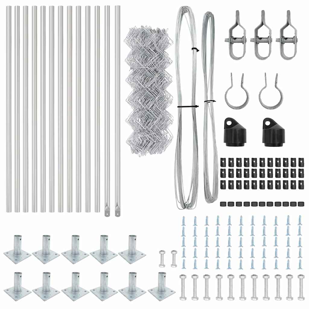 Welded Wire Fence with Concrete Base 25 x 0.6 m (W x H)