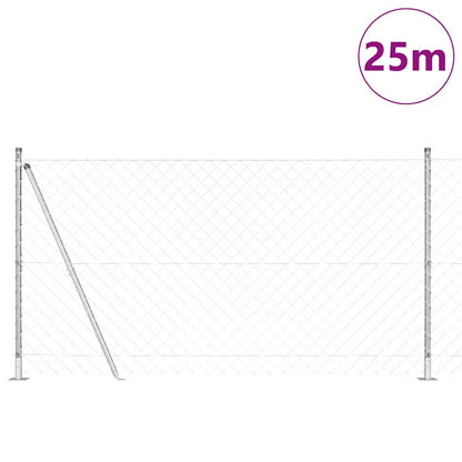 Welded Wire Fence with Concrete Base 25 x 1.2 m (W x H)