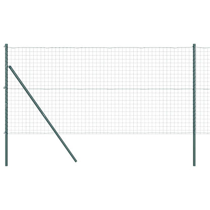 Fence with Post Green 1 x 10 m Steel and PVC