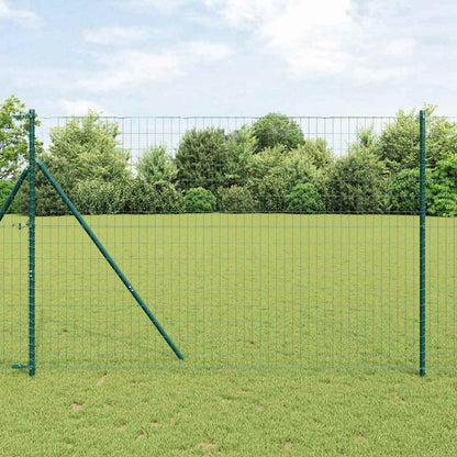 Fence with Post Green 1.6 x 10 m Steel and PVC
