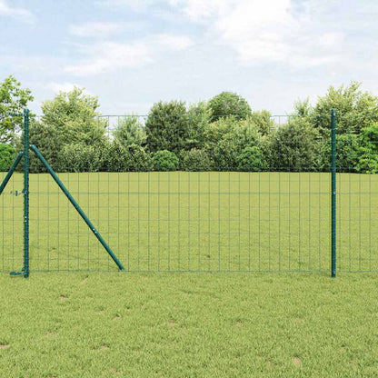 Fence with Post Green 1.2 x 10 m Steel and PVC