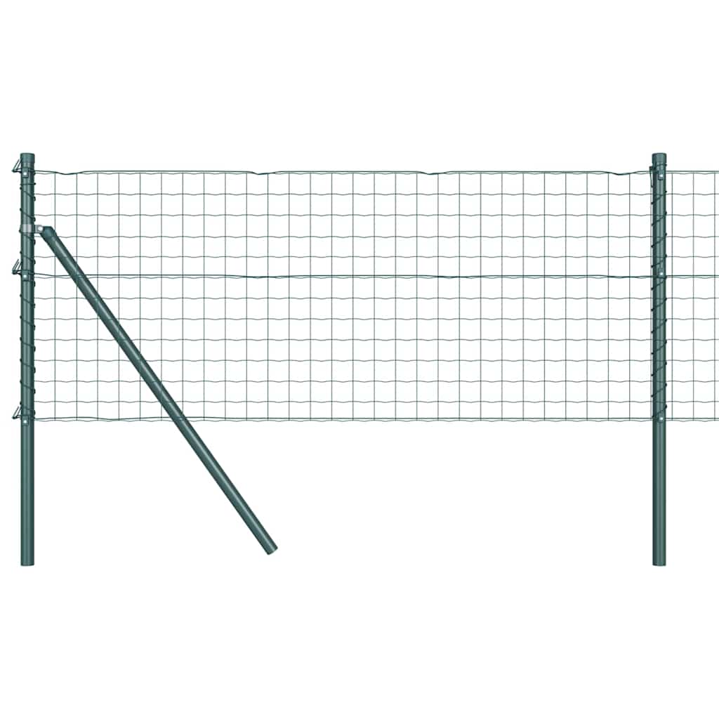 Fence with Post Green 0.8 x 25 m Steel and PVC