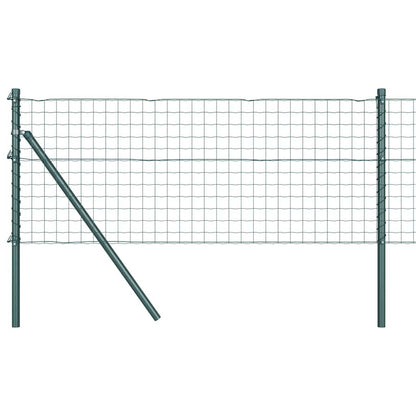 Fence with Post Green 0.8 x 25 m Steel and PVC