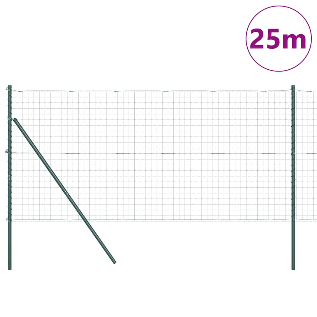 Ground Fix Welded Wire Fence 25 x 1 m (W x H) PVC-Coated Steel