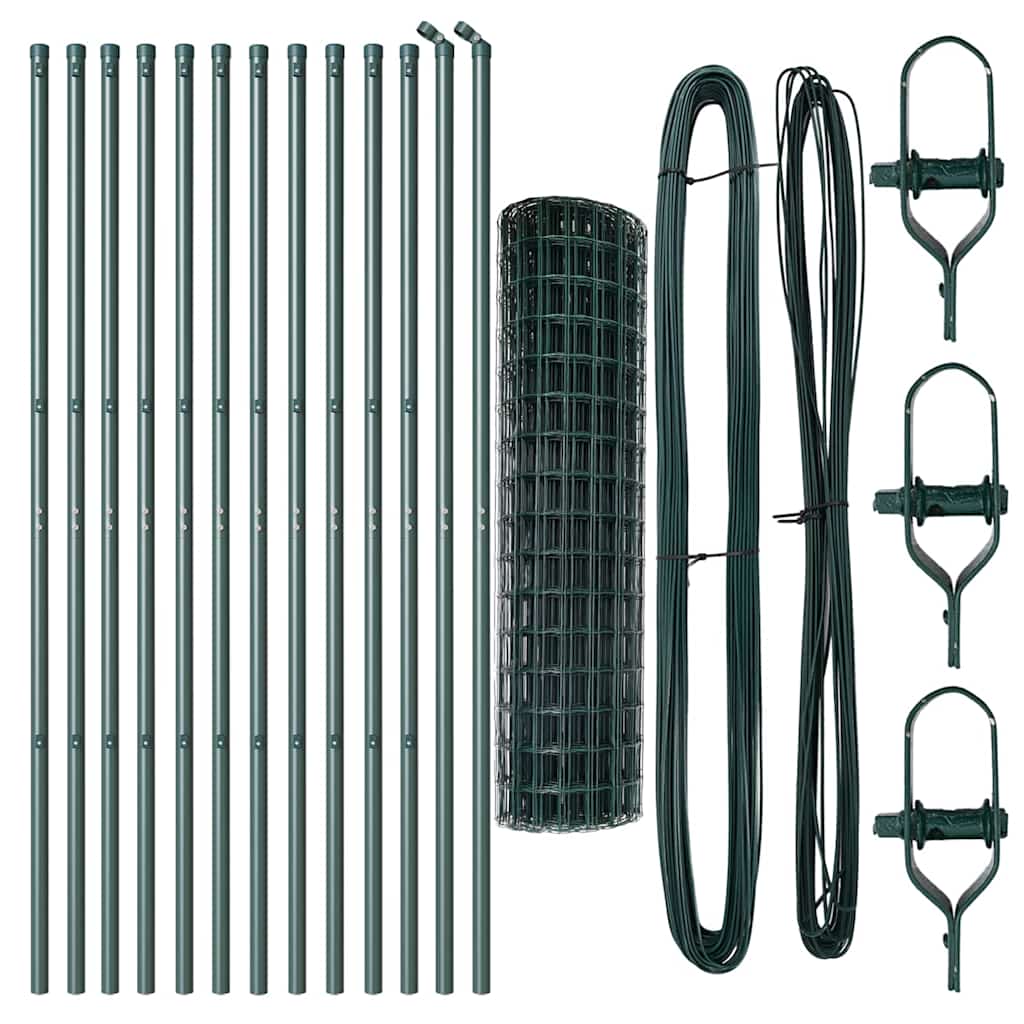 Ground Fix Welded Wire Fence 25 x 1 m (W x H) PVC-Coated Steel