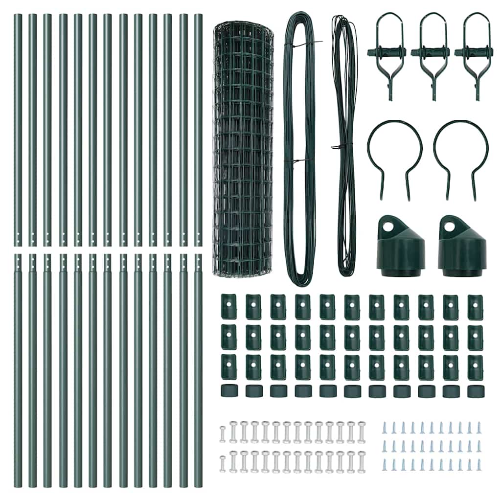 Ground Fix Welded Wire Fence 25 x 1 m (W x H) PVC-Coated Steel