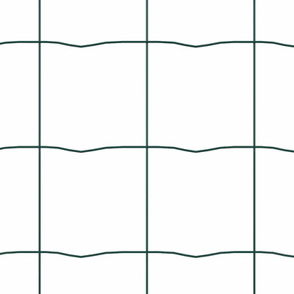 Fence with Post Green 0.8 x 25 m Steel