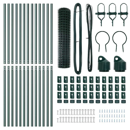 Ground Fix Welded Wire Fence 25 x 1 m (W x H) PVC-Coated Steel
