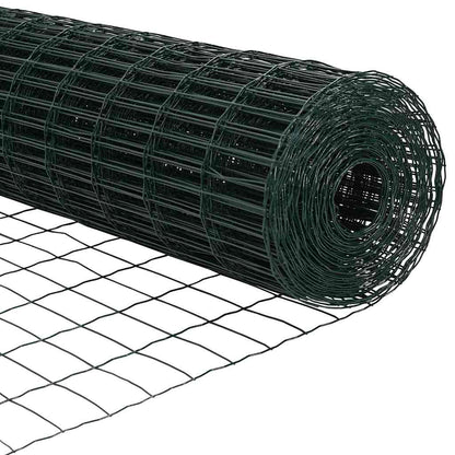 Fence with Post Green 0.6 x 50 m Steel and PVC