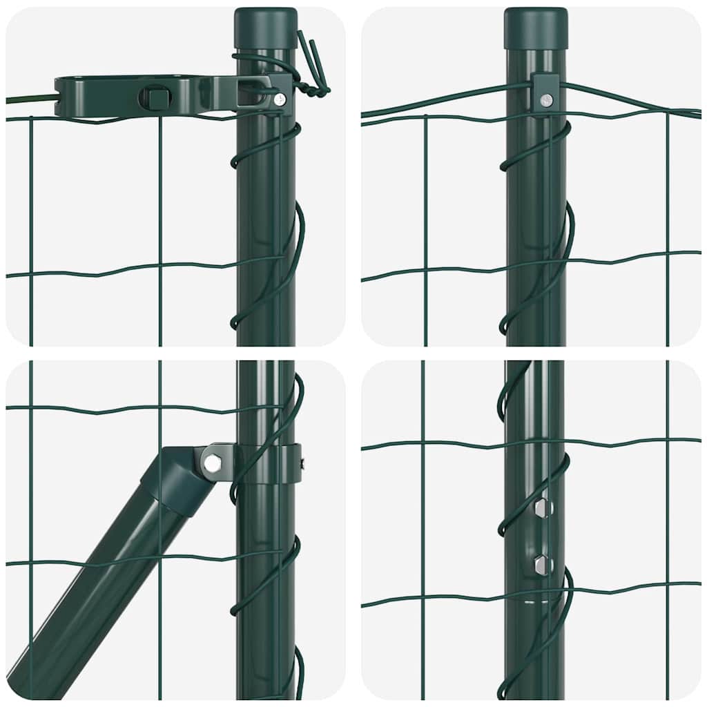 Ground Fix Welded Wire Fence 10 x 1 m (W x H) PVC-Coated Steel