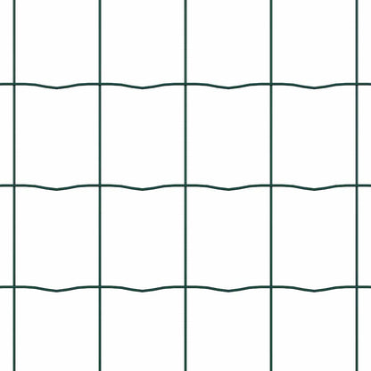 Fence with Post Green 0.6 x 25 m Steel and PVC