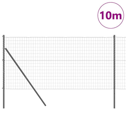 Ground Fix Welded Wire Fence 10 x 1 m (W x H) PVC-Coated Steel