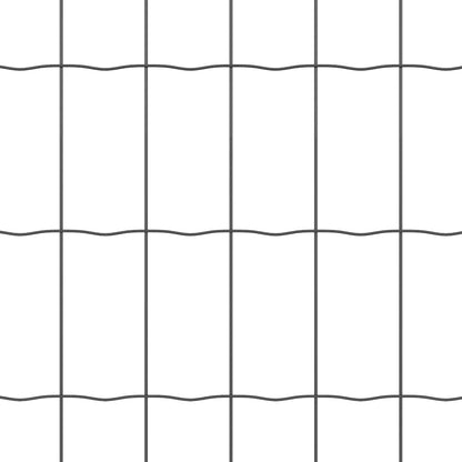 Fence with Post Grey 1.4 x 10 m Steel and PVC