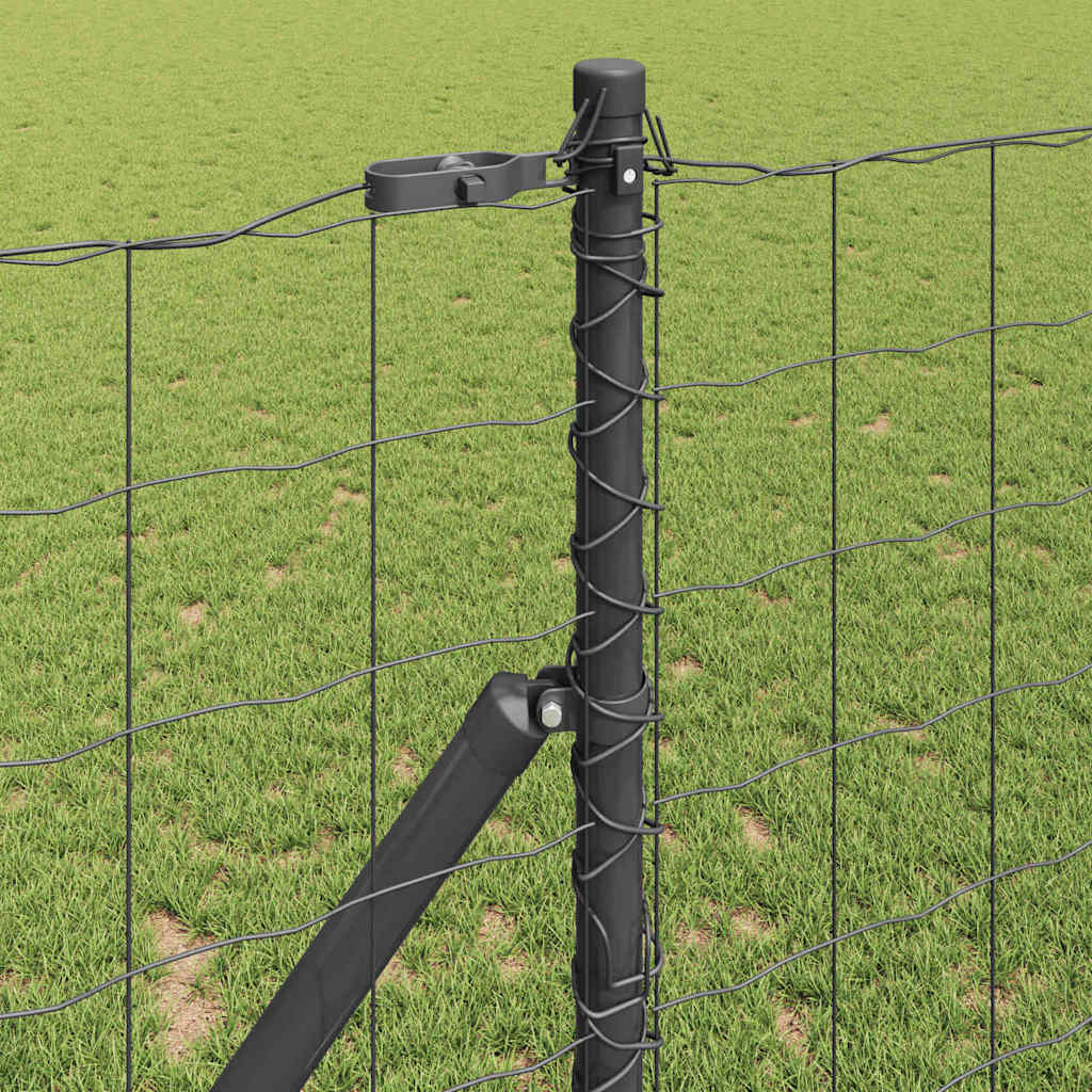 Ground Fix Welded Wire Fence 25 x 1 m (W x H) PVC-Coated Steel