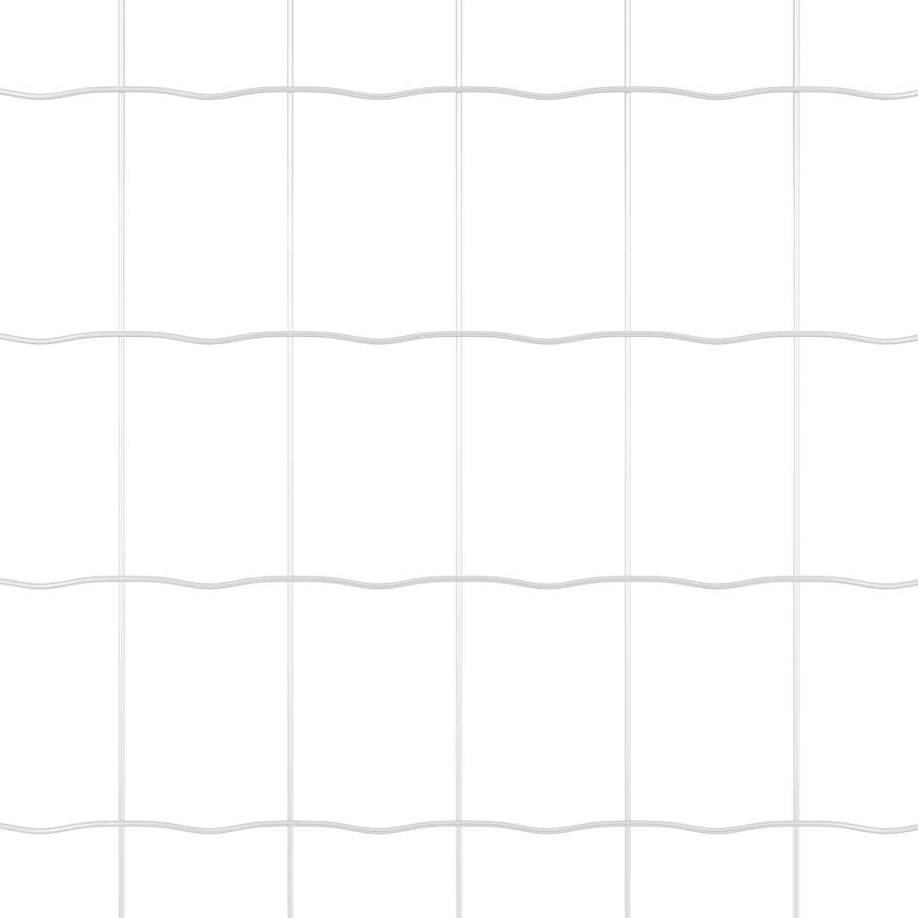 Fence with Post Silver 1 x 10 m Steel and PVC