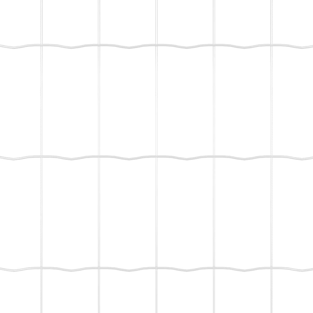 Fence with Post Silver 0.8 x 25 m Steel and PVC