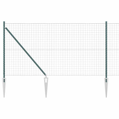 Welded Wire Fence with Spikes 10 x 1 m (W x H) PVC-Coated Steel