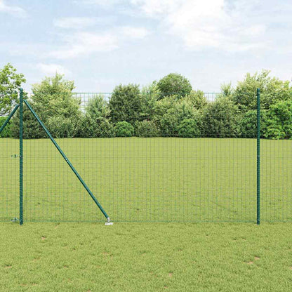 Fence with Post Green 1.6 x 10 m Steel and PVC