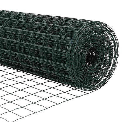 Fence with Post Green 0.6 x 10 m Steel and PVC