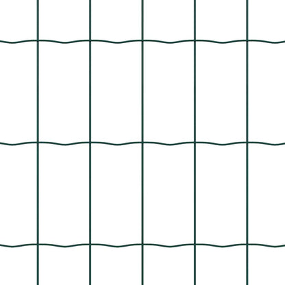 Fence with Post Green 0.6 x 10 m Steel and PVC