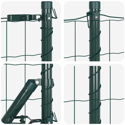 Welded Wire Fence with Spikes 10 x 1 m (W x H) PVC-Coated Steel