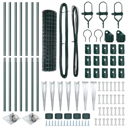 Welded Wire Fence with Spikes 10 x 1 m (W x H) PVC-Coated Steel