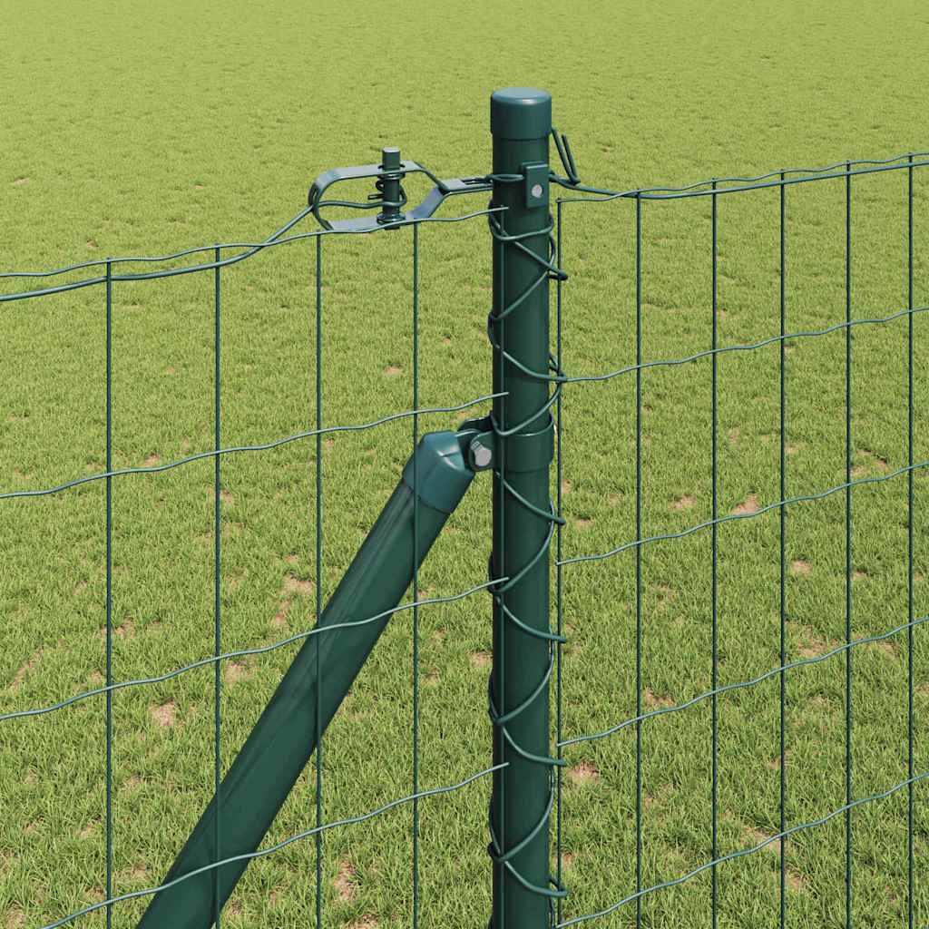 Fence with Post Green 1.6 x 10 m Steel and PVC