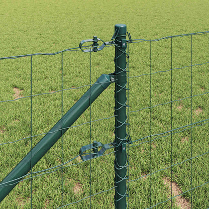Fence with Post Green 0.4 x 10 m Steel and PVC
