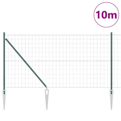 Welded Wire Fence with Spikes 10 x 1 m (W x H) PVC-Coated Steel