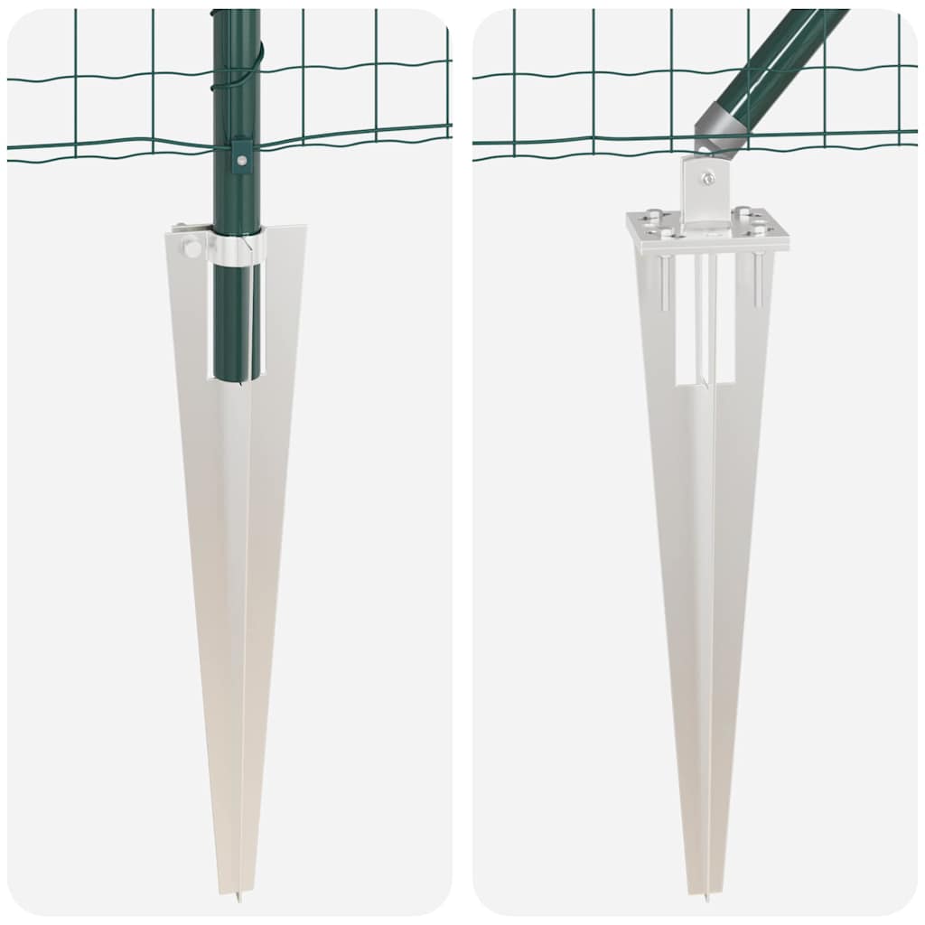 Welded Wire Fence with Spikes 25 x 1 m (W x H) PVC-Coated Steel