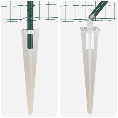 Fence with Post Green 0.8 x 25 m Steel and PVC