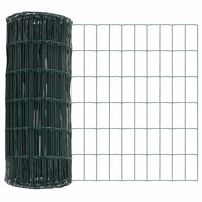Fence with Post Green 0.8 x 25 m Steel and PVC